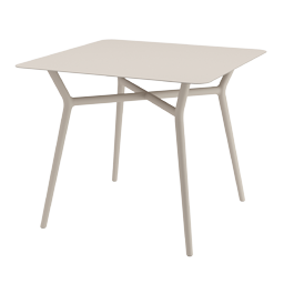 Altea table Q90 aluminum sand with 4mm aluminium tabletop