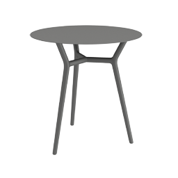 Altea table D75 aluminum cole with 4mm aluminium tabletop