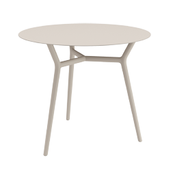 Altea table D90 aluminum sand with 4mm aluminium tabletop
