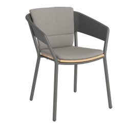 Armchair cole teak / Body cushion Agora taupe