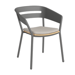 Armchair cole teak / Seat cushion Agora fossil