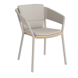 Armchair sand teak / Body cushion Agora fossil