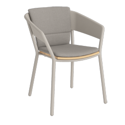 Armchair sand teak / Body cushion Agora taupe